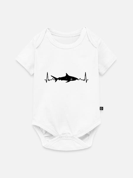 Shark Basslinie - Baby Premium Kurzarmbody - Weiß
