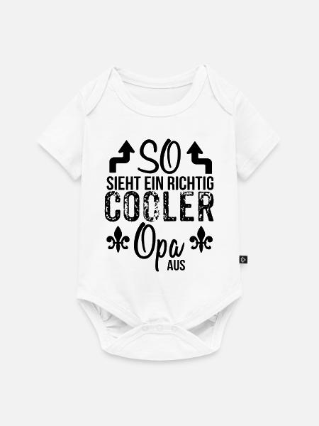Opa - Baby Premium Kurzarmbody - Weiß