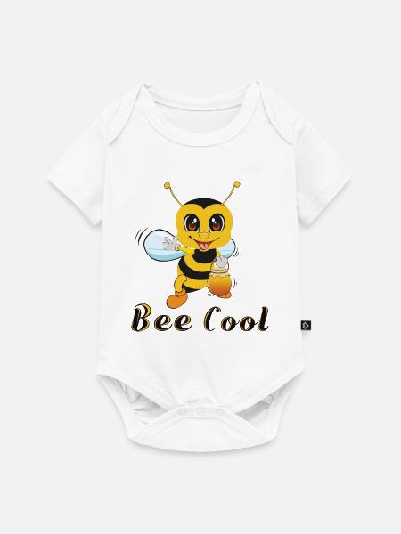 Bee Cool - Baby Premium Kurzarmbody - Weiß