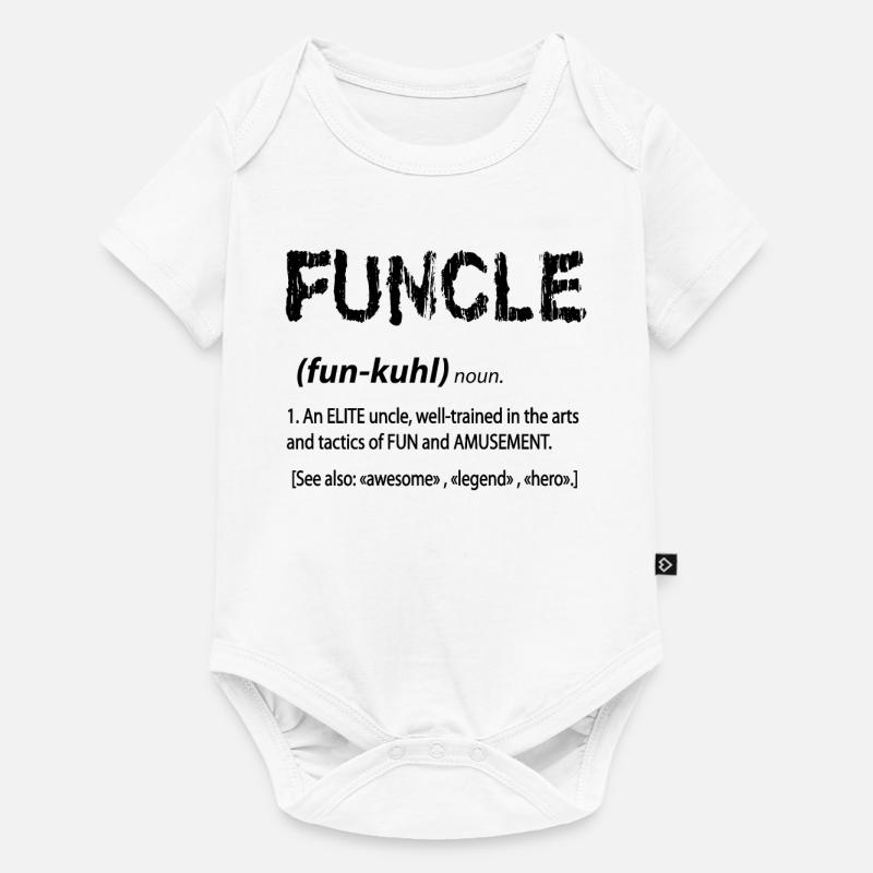 Funcle onkel - Premium kortermet body for barn - hvit