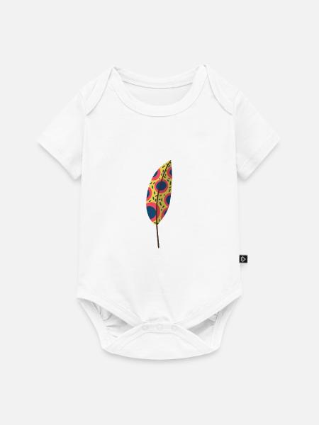 Feder - Baby Premium Kurzarmbody - Weiß