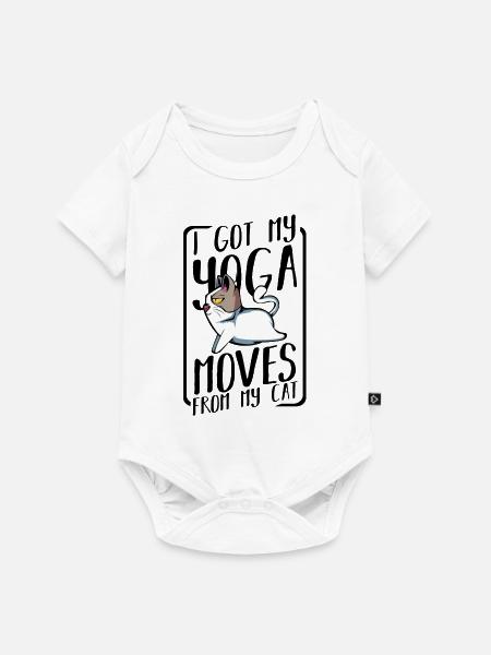 Yoga - Baby Premium Kurzarmbody - Weiß