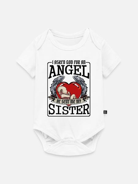 Schwester - Baby Premium Kurzarmbody - Weiß
