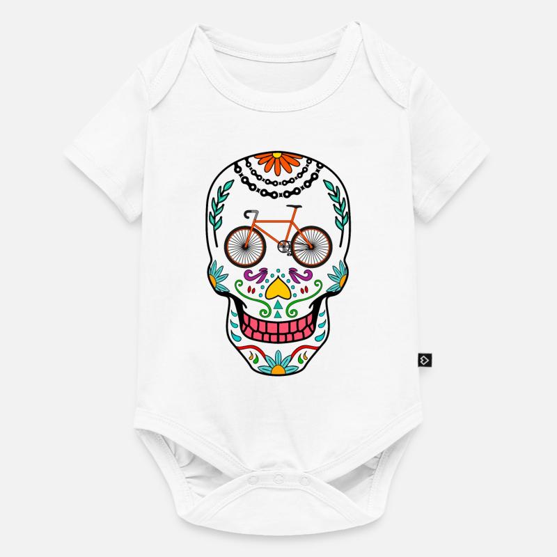 Vélo de route Sugar Skull - Body à manches courtes Premium Bébé - blanc