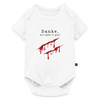 Wunde Verletzung Halloween Party Mundbedeckung - Baby Premium Kurzarmbody - Weiß - Vorne