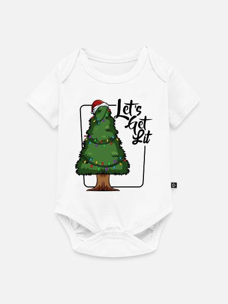 Weihnachtsbaum - Baby Premium Kurzarmbody - Weiß
