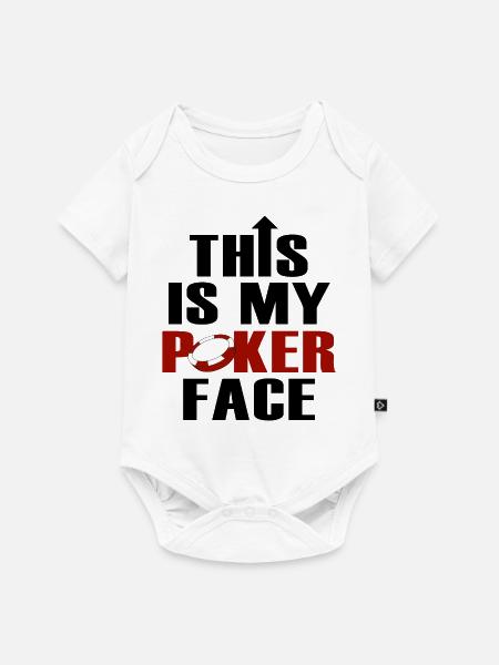 Das ist mein Pokerface - Baby Premium Kurzarmbody - Weiß