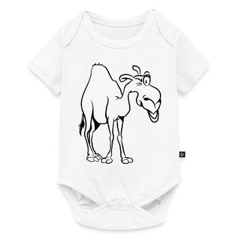 camel - Baby Premium short-sleeve bodysuit - white - Front