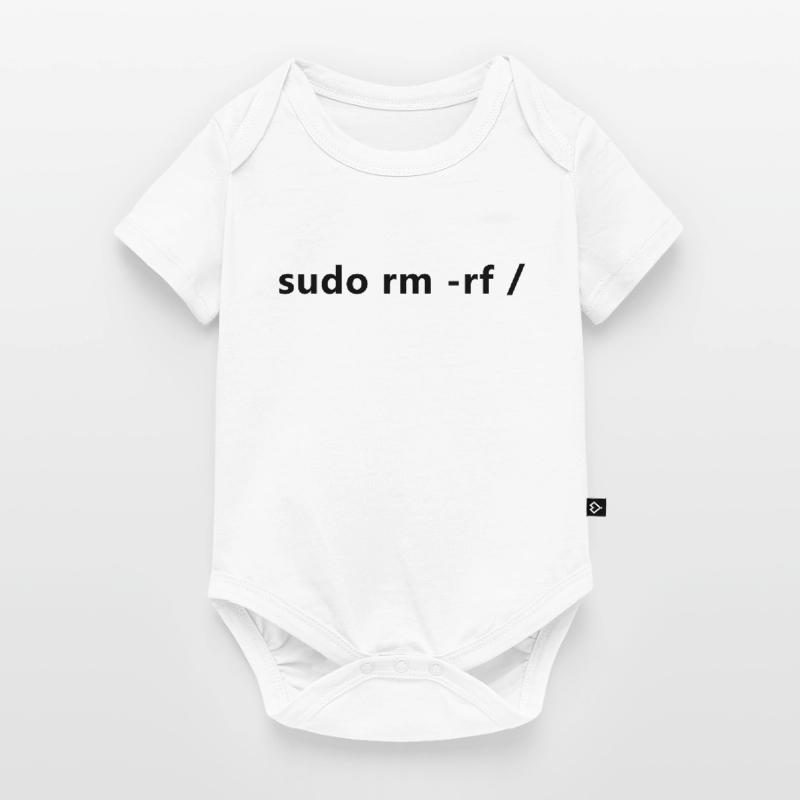 Linux Admin Programmer sudo rm rf / Baby Premium short-sleeve bodysuit