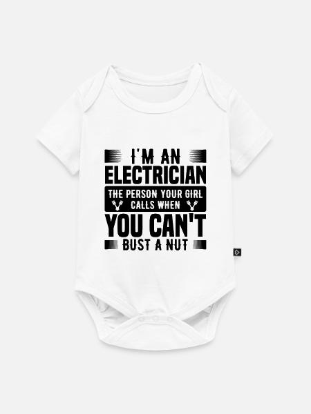 Elektriker Geschenk - Baby Premium Kurzarmbody - Weiß