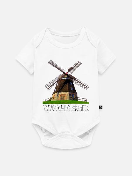 Windmühle Woldegk - Baby Premium Kurzarmbody - Weiß
