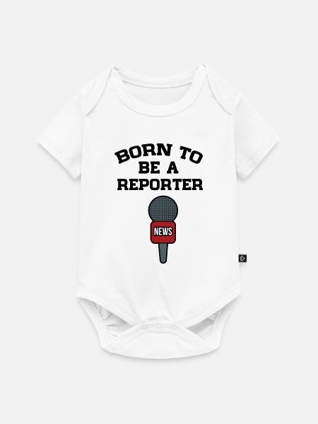 Reporter - Baby Premium Kurzarmbody - Weiß