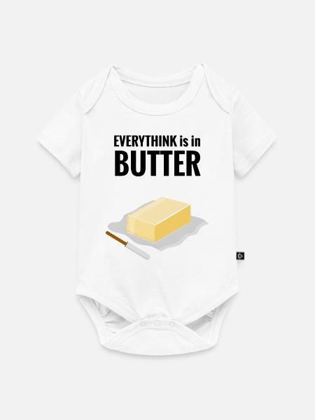 in butter - Baby Premium Kurzarmbody - Weiß