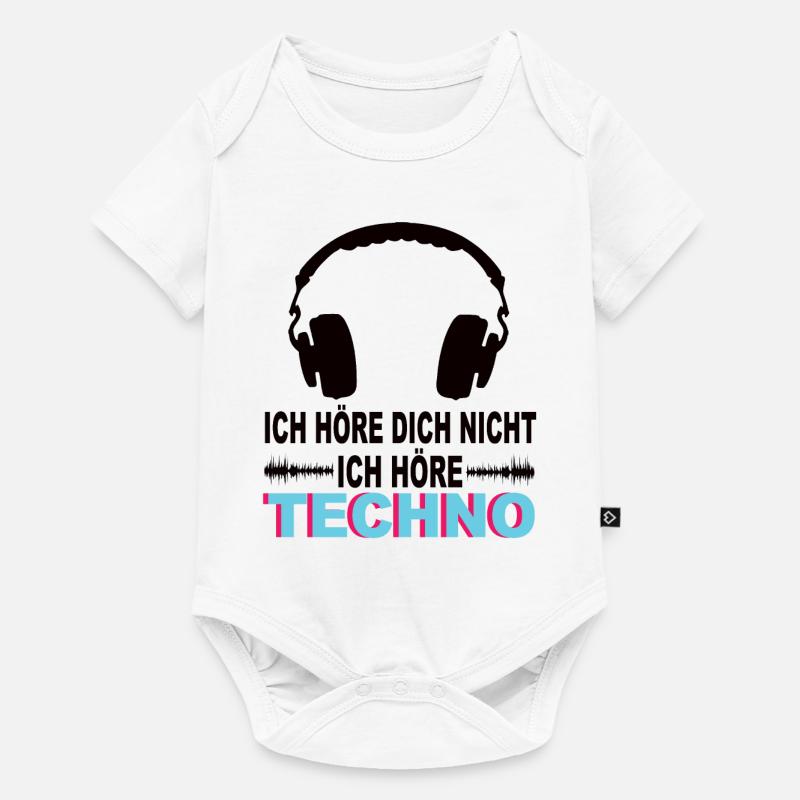 Techno - Baby Premium Kurzarmbody - Weiß