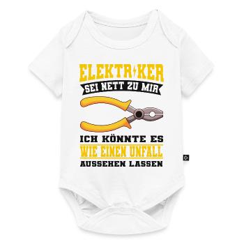 Elektriker - Baby Premium Kurzarmbody - Weiß - Vorne