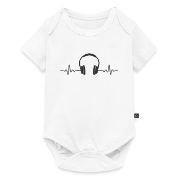Fête DJ musique danse idée cadeau d'anniversaire - Body à manches courtes Premium Bébé - blanc - Devant