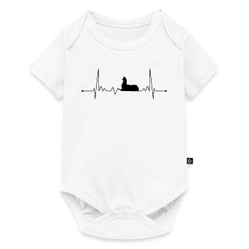 Alpaca Heartbeat Alpaca Heartbeat ECG Curve - Baby Premium short-sleeve bodysuit - white - Front