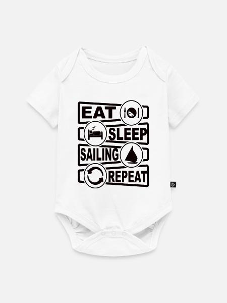 Segeln - Baby Premium Kurzarmbody - Weiß