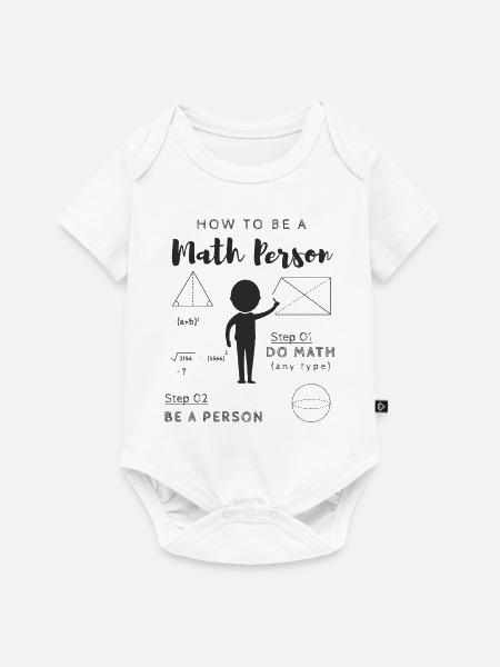 Mathe Person - Baby Premium Kurzarmbody - Weiß