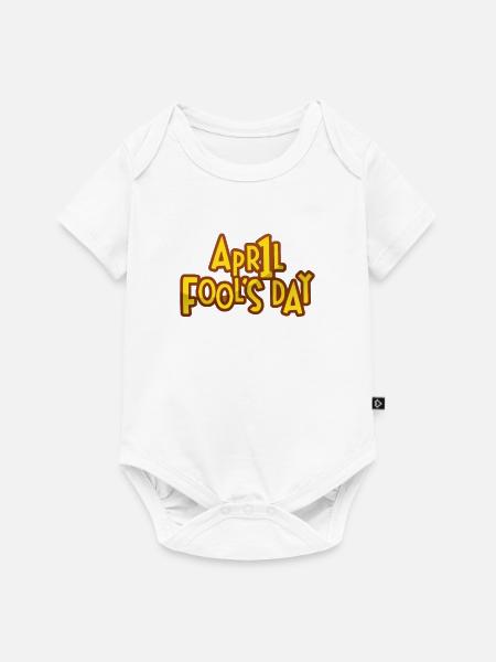 1 April April - Baby Premium Kurzarmbody - Weiß