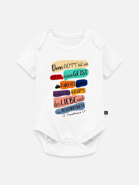 Bibel Inspiration christlich - Baby Premium Kurzarmbody - Weiß