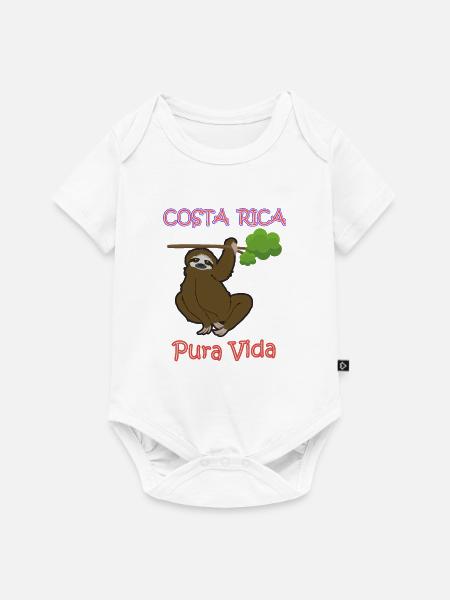 Costa Rica - Baby Premium Kurzarmbody - Weiß