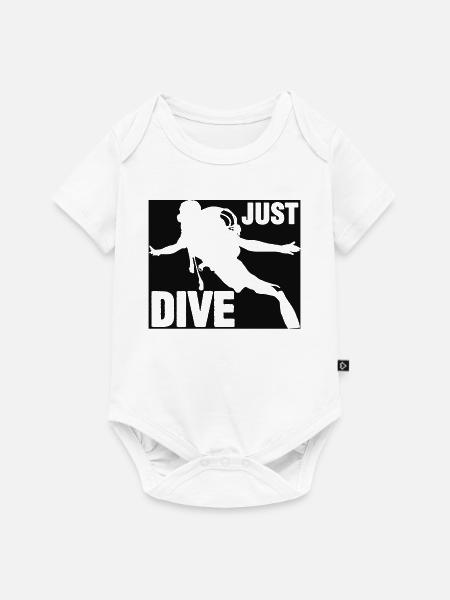 Just Dive Diver - Baby Premium Kurzarmbody - Weiß