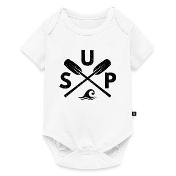 SUP Stand Up Paddling Paddle Planche de Surf Sports Nautiques - Body à manches courtes Premium Bébé - blanc - Devant