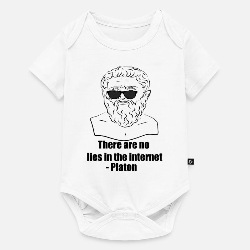 Platon - Body à manches courtes Premium Bébé - blanc