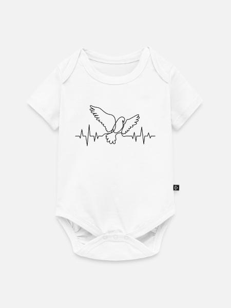 Tauben Herzschlag - Baby Premium Kurzarmbody - Weiß