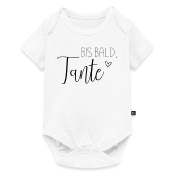 Du wirst Tante Geschenk Schwangerschaftsverkündung - Baby Premium Kurzarmbody - Weiß - Vorne
