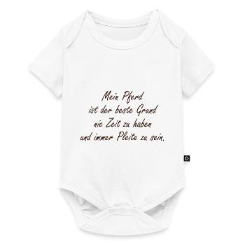 Pferd Pferde Spruch horse - Baby Premium Kurzarmbody - Weiß - Vorne