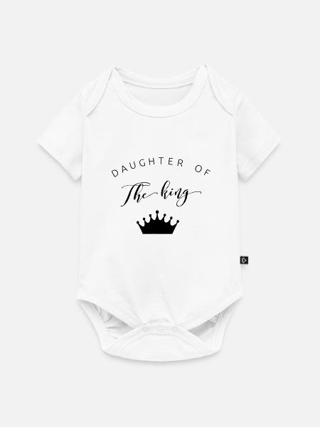 Christliche Shirts Tochter King Jesus Kind Gottes - Baby Premium Kurzarmbody - Weiß