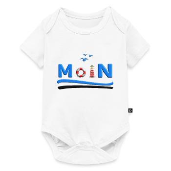MOIN Rettungsring und Leuchtturm maritim Shirt - Baby Premium Kurzarmbody - Weiß - Vorne