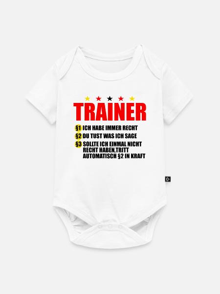 lustiger Trainer Spruch cooler Trainer Mannschaft - Baby Premium Kurzarmbody - Weiß