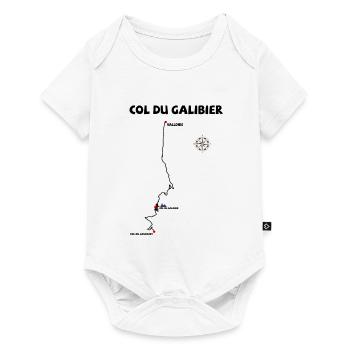 Col du Galibier 2642 m serpentine in France - Baby Premium short-sleeve bodysuit - white - Front