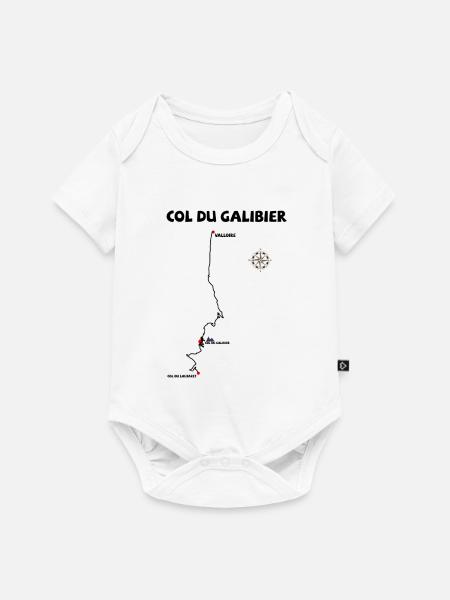 Col du Galibier 2642 m Serpentine in Frankreich - Baby Premium Kurzarmbody - Weiß