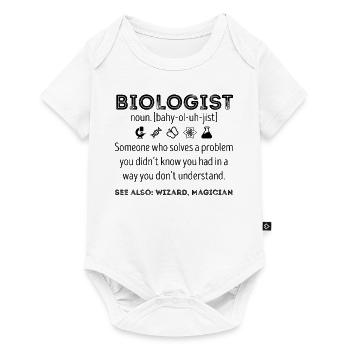Drôle biologiste définition biologie science G - Body à manches courtes Premium Bébé - blanc - Devant