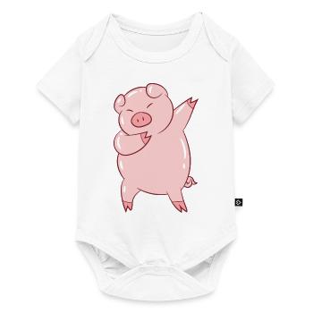 Dabbing Pig Dabbendes Porc ferme enfants - Body à manches courtes Premium Bébé - blanc - Devant
