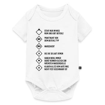 Feuerwehr Lustige Löschgruppe FFW Feuerwehrmann - Baby Premium Kurzarmbody - Weiß - Vorne