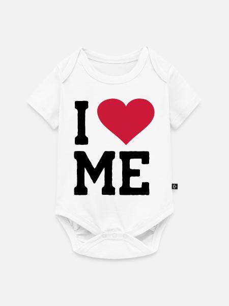 I Love me - Baby Premium Kurzarmbody - Weiß
