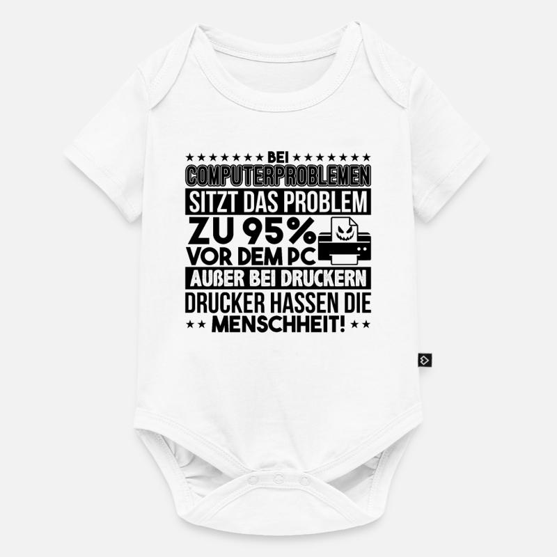 Computerprobleme Informatiker - Baby Premium Kurzarmbody - Weiß