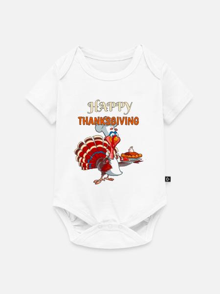 Thanksgiving-Truthahn - Baby Premium Kurzarmbody - Weiß