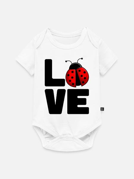 Marienkäfer - Baby Premium Kurzarmbody - Weiß