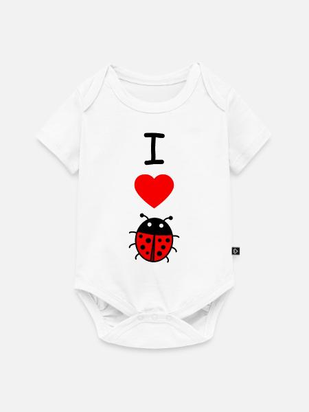 Marienkäfer - Baby Premium Kurzarmbody - Weiß