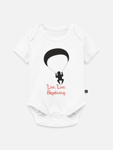 Skydiving - Baby Premium Kurzarmbody - Weiß