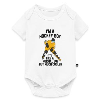 Ice Hockey Boy Hockey Son Gift Ice Hockey - Baby Premium short-sleeve bodysuit - white - Front