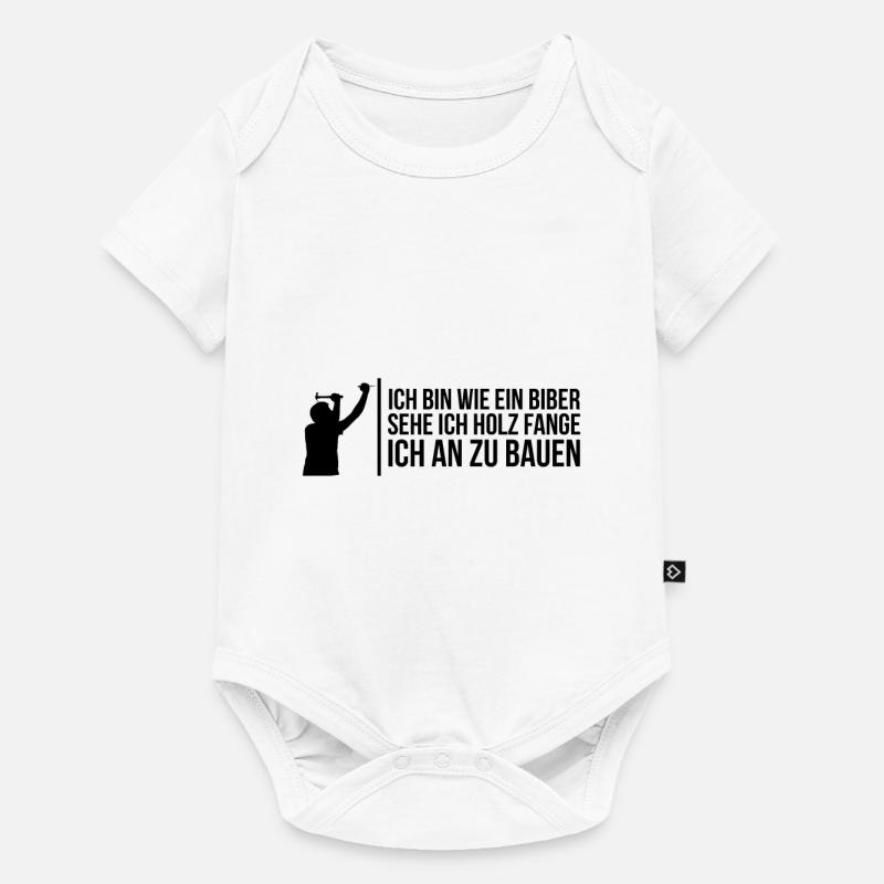 Spruch Zimmermann - Baby Premium Kurzarmbody - Weiß
