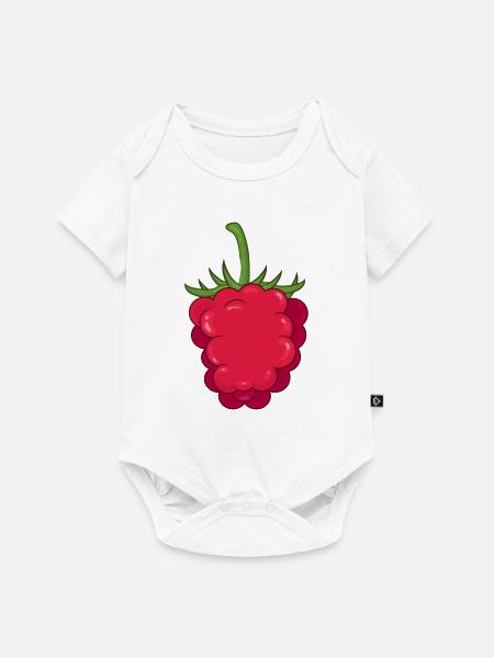 Himbeere - Baby Premium Kurzarmbody - Weiß