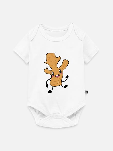 Ingwer - Baby Premium Kurzarmbody - Weiß